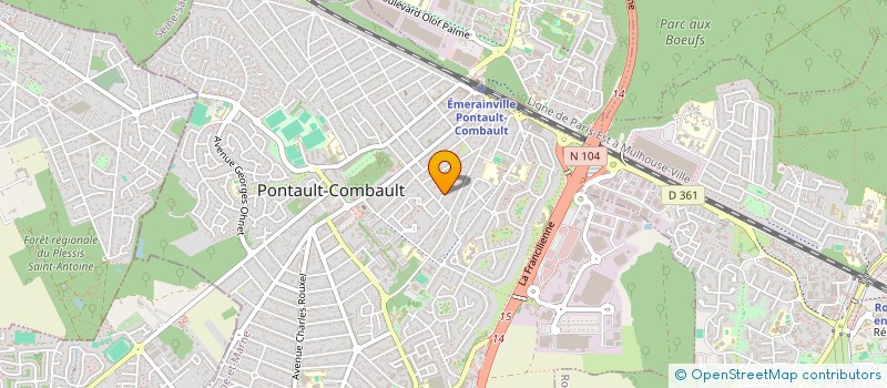 localisation de l'entreprise SCI LE BONHEUR à PONTAULT-COMBAULT