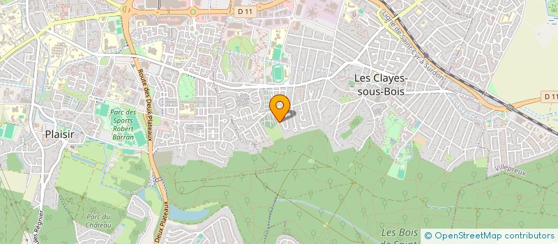 localisation de l'entreprise SCI LE BONHEUR à LES CLAYES-SOUS-BOIS