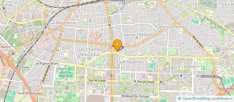 localisation de l'entreprise SCI LE BONHEUR EST DANS LE PIED  RENNES