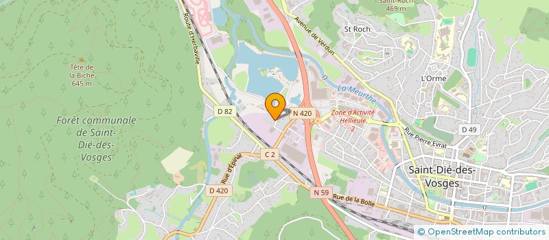 localisation de l'entreprise SCI LE BONHEUR EST DANS LE PRE à SAINT DIE DES VOSGES