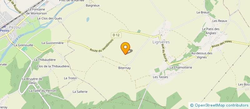 localisation de l'entreprise SCI LE BORD DU LOIR  LIGNIERES