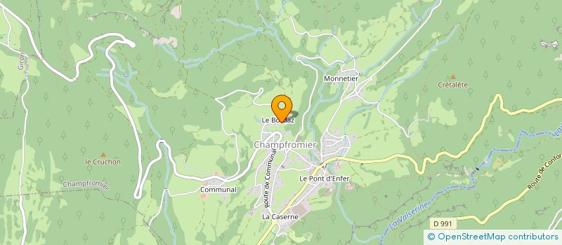 localisation de l'entreprise SCI LE BORDAZ à CHAMPFROMIER