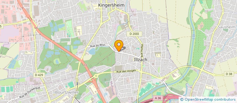 localisation de l'entreprise SCI LE BORNAN  ILLZACH