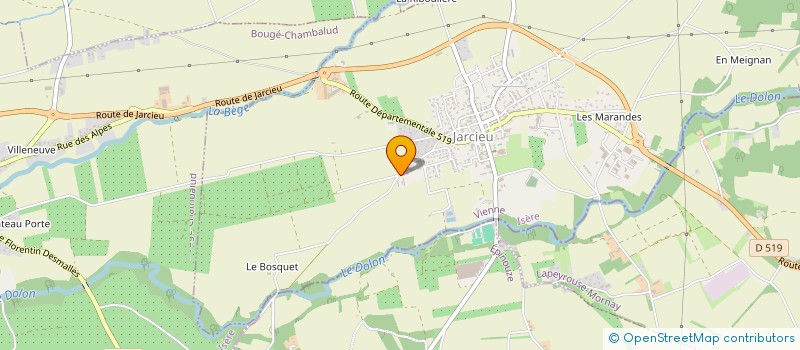 localisation de l'entreprise SCI LE BOSQUET  JARCIEU