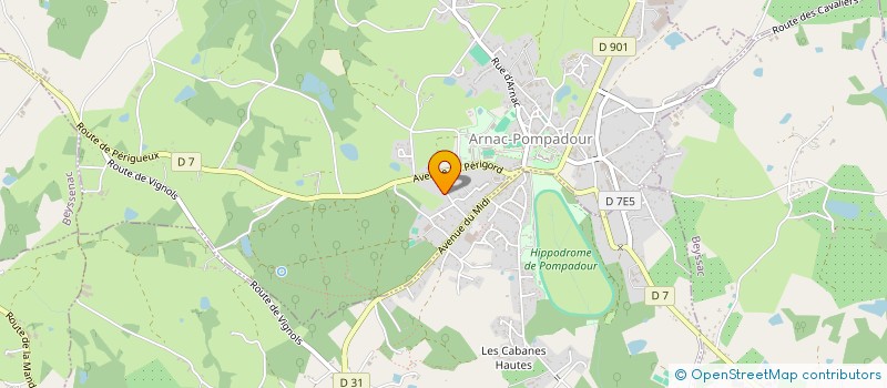 localisation de l'entreprise SCI LE BOSQUET DU VERDIER  ARNAC-POMPADOUR