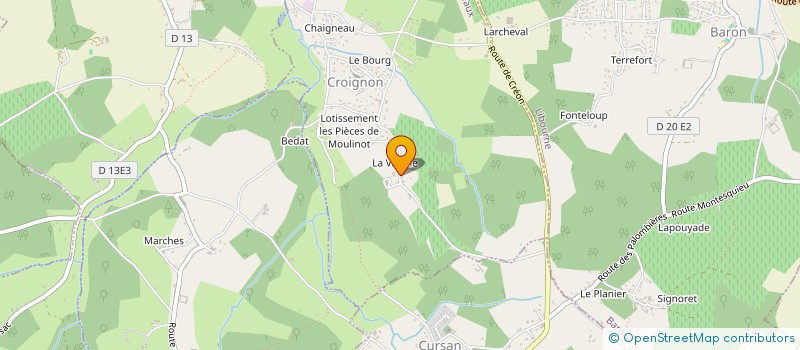 localisation de l'entreprise SCI LE BOUCHON  CROIGNON