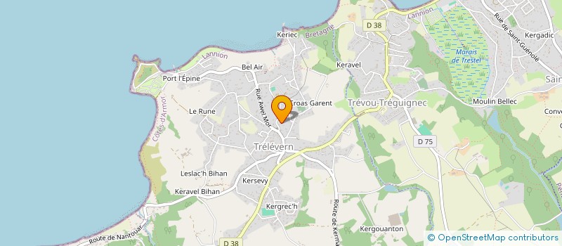 localisation de l'entreprise SCI LE BOUL TREVOU  TREVOU-TREGUIGNEC