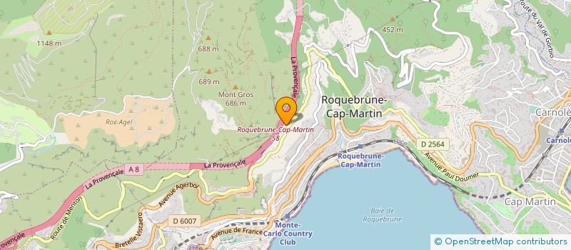 localisation de l'entreprise SCI LE BOURG DU CHATEAU à ROQUEBRUNE CAP MARTIN