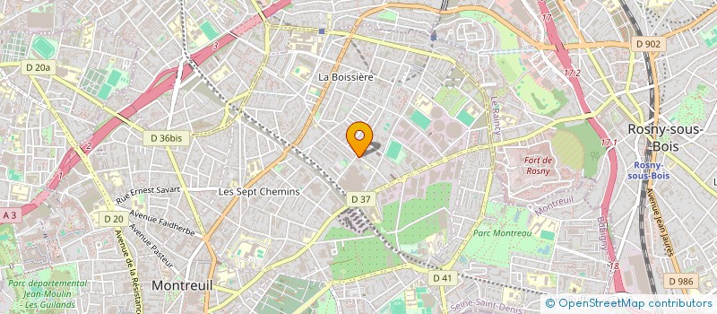 localisation de l'entreprise SCI LE BOURGET 26 à MONTREUIL