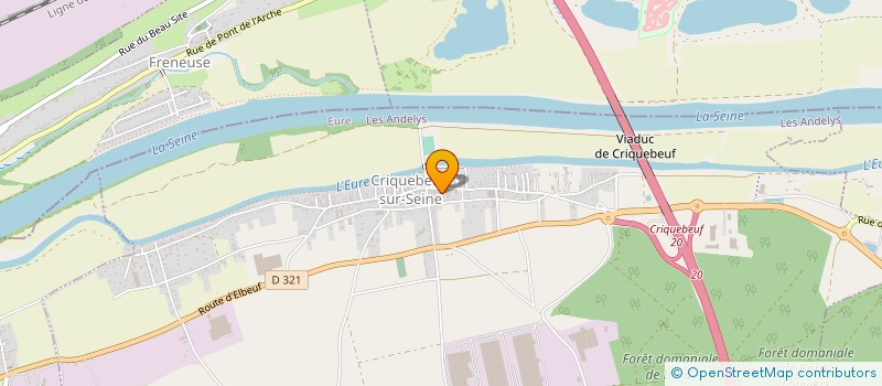 localisation de l'entreprise SCI LE BOUT DE LA VILLE  CRIQUEBEUF-SUR-SEINE