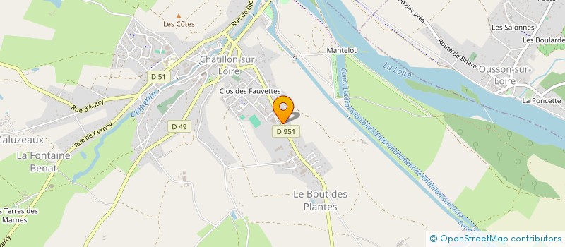 localisation de l'entreprise SCI LE BOUT DES CHAMPTOUX  CHATILLON-SUR-LOIRE