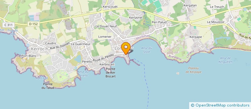 localisation de l'entreprise SCI LE BRANHOC à PLOEMEUR