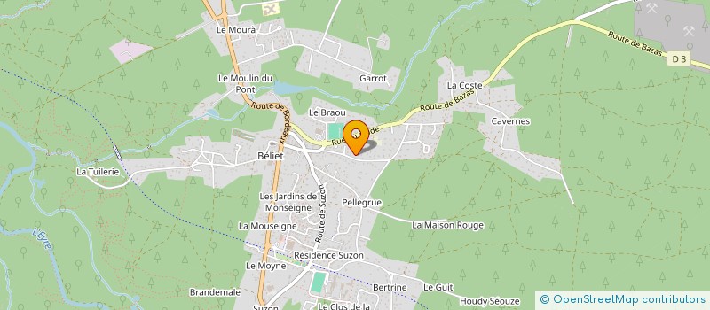 localisation de l'entreprise SCI LE BRAOU  BELIN-BELIET