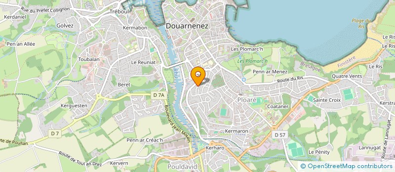 localisation de l'entreprise SCI LE BRAS HENAFF  DOUARNENEZ