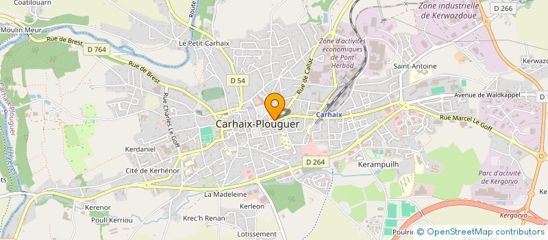 localisation de l'entreprise SCI LE BRETAGNE à CARHAIX-PLOUGUER