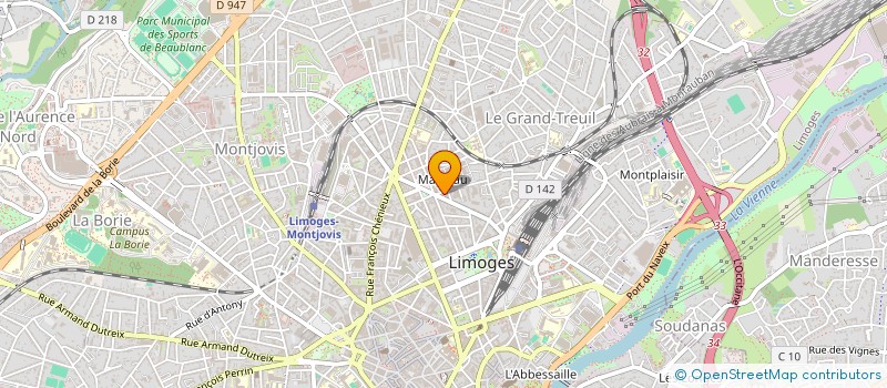 localisation de l'entreprise SCI LE BRETON  LIMOGES