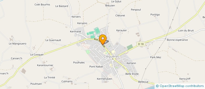 localisation de l'entreprise SCI LE BREUIL  CLEGUEREC