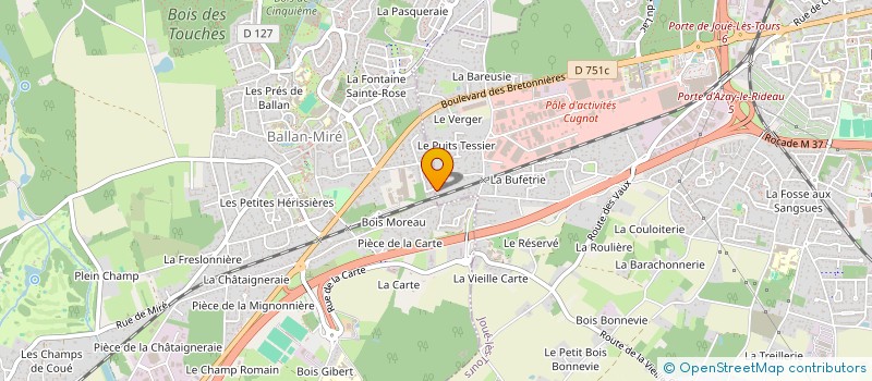 localisation de l'entreprise SCI LE BREUIL à JOUE-LES-TOURS