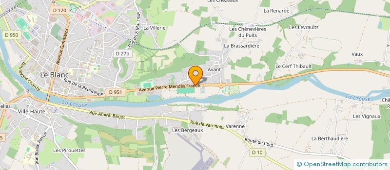 localisation de l'entreprise SCI LE BRIOU à LE BLANC