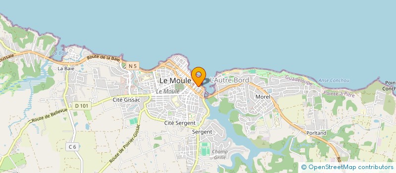 localisation de l'entreprise SCI LE BRISANT à LE MOULE