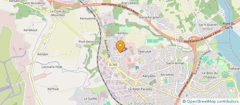 localisation de l'entreprise SCI LE BRUCHEC  LORIENT