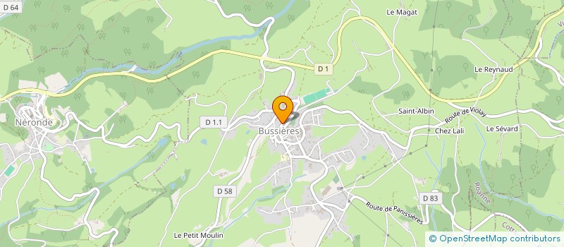 localisation de l'entreprise SCI LE BUIS MEDICAL  BUSSIERES