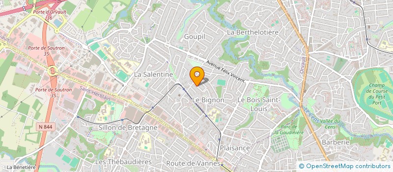 localisation de l'entreprise SCI LE BUISSON GRIMAUD à ORVAULT