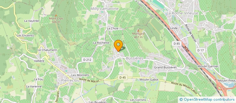 localisation de l'entreprise SCI LE BURNAIZE à BUSSIERES