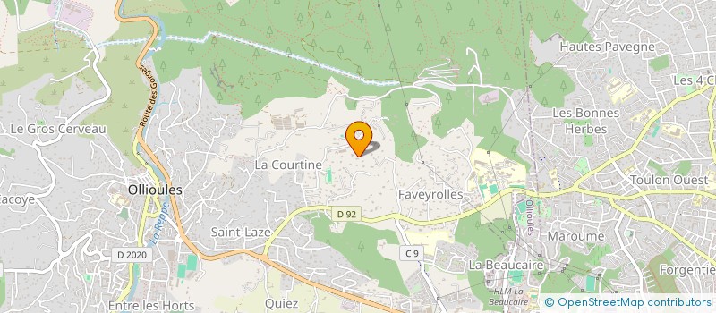 localisation de l'entreprise SCI LE CACHOU à OLLIOULES