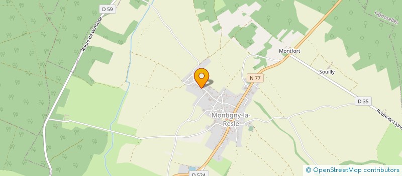 localisation de l'entreprise SCI LE CADON  MONTIGNY-LA-RESLE