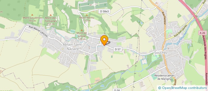 localisation de l'entreprise SCI LE CADUCEE  ABLAIN-SAINT-NAZAIRE