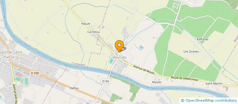 localisation de l'entreprise SCI LE CAER  REYNIES