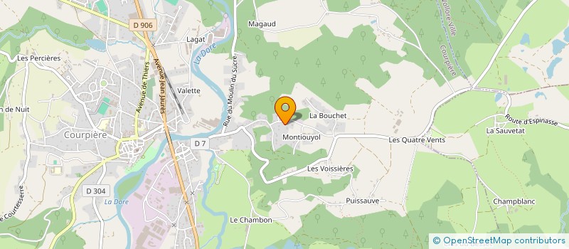 localisation de l'entreprise SCI LE CAFE  COURPIERE