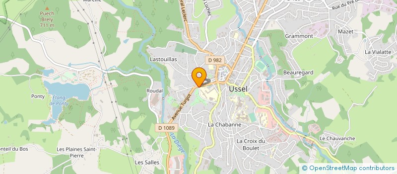 localisation de l'entreprise SCI LE CAFE DE L UNION à USSEL