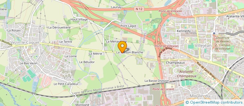 localisation de l'entreprise SCI LE CALVAIRE  VEZIN-LE-COQUET