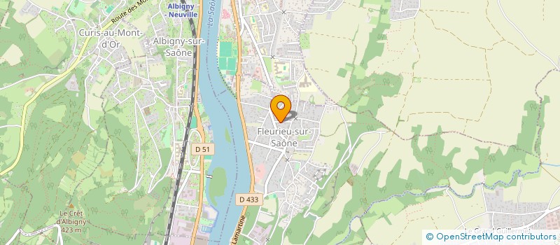 localisation de l'entreprise SCI LE CAMP DES LILAS  FLEURIEU-SUR-SAONE