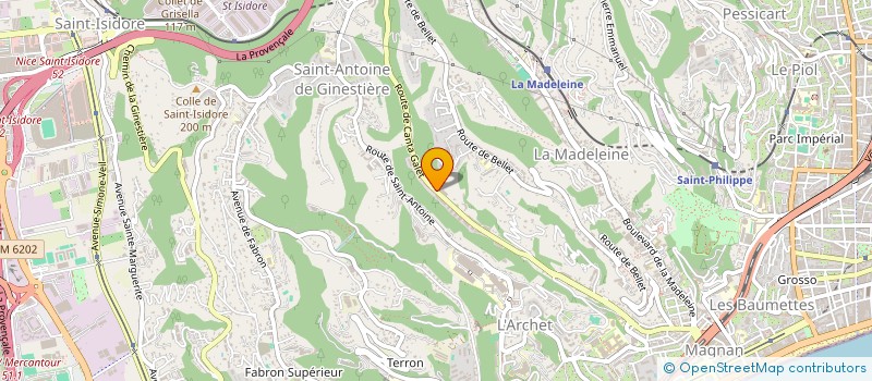 localisation de l'entreprise SCI LE CANASTEL à NICE