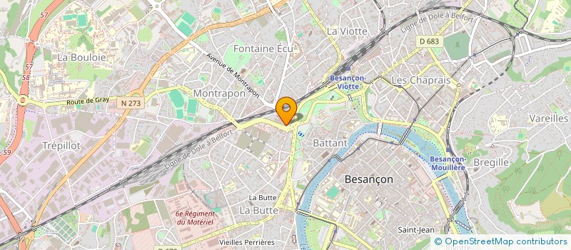 localisation de l'entreprise SCI LE CARAVELLE  BESANCON