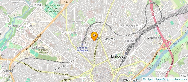 localisation de l'entreprise SCI LE CARNOT à LIMOGES