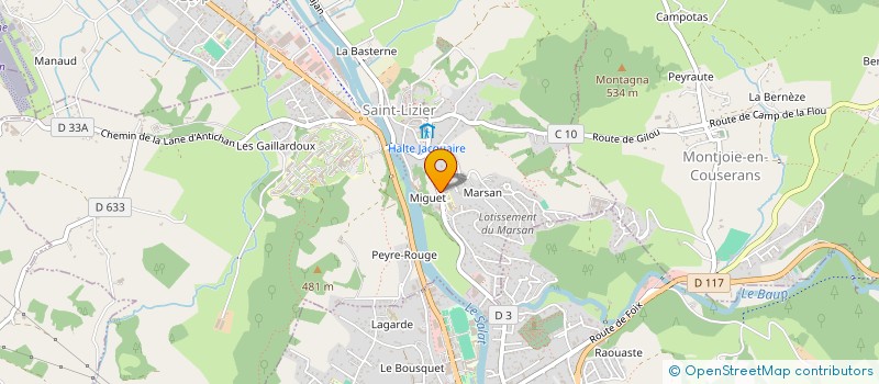 localisation de l'entreprise SCI LE CARRE à SAINT-LIZIER