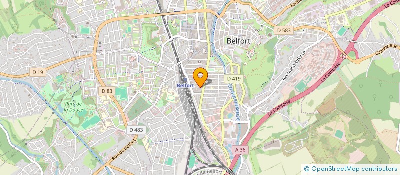 localisation de l'entreprise SCI LE CARRE DU LION  BELFORT