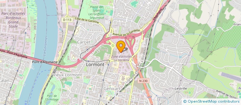 localisation de l'entreprise SCI LE CARRELET  LORMONT