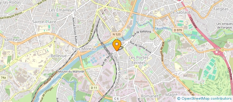 localisation de l'entreprise SCI LE CASTEL MARIE à LIMOGES