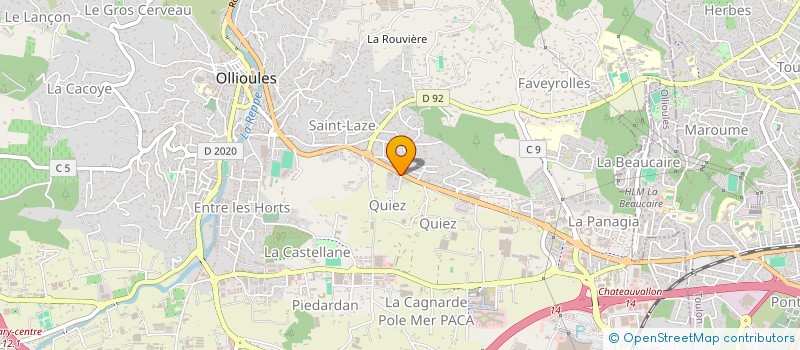 localisation de l'entreprise SCI LE CASTILLON  OLLIOULES