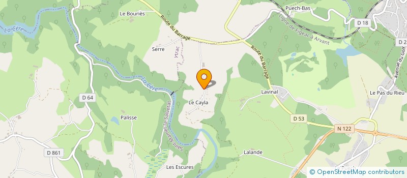 localisation de l'entreprise SCI LE CAYLA à SANSAC-DE-MARMIESSE
