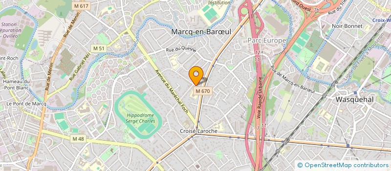 localisation de l'entreprise SCI LE CEDRE à MARCQ-EN-BARŒUL