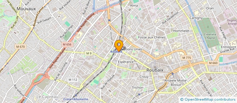 localisation de l'entreprise SCI LE CENT DOUZE  ROUBAIX