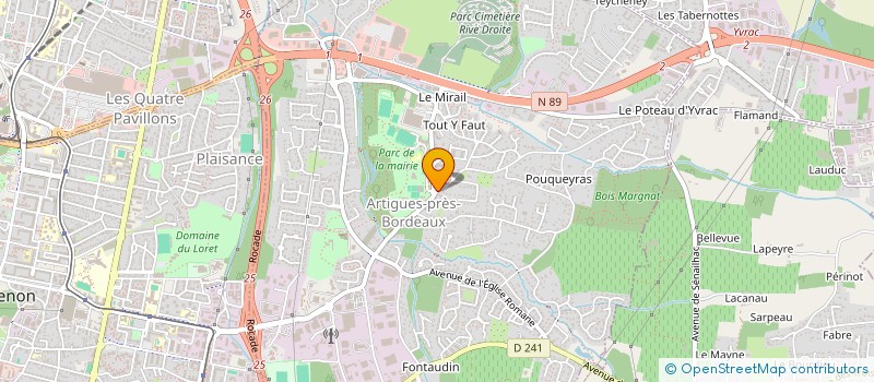 localisation de l'entreprise SCI LE CENTRAL IMMO  ARTIGUES-PRES-BORDEAUX