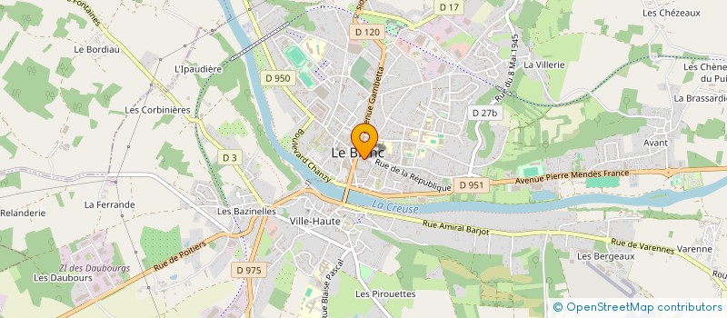 localisation de l'entreprise SCI LE CENTRE à LE BLANC