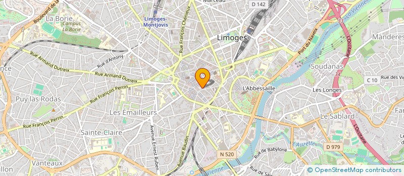 localisation de l'entreprise SCI LE CENTRE à LIMOGES
